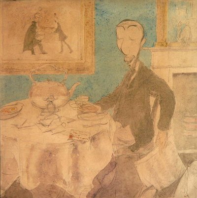 Sir William Ramsay saa tiedon Nobel-palkinnosta tekijältä Henry Tonks