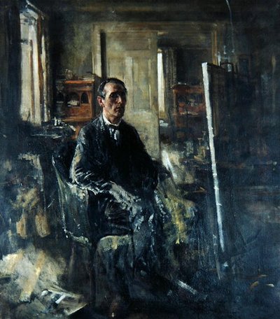 Walter Westley Russell (öljy kankaalle) tekijältä Henry Tonks