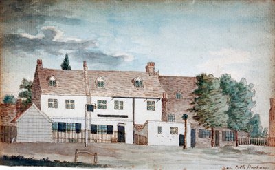 The Three Colts Inn, Hackney, Lontoo, n. 1795 tekijältä Henry Vaughan