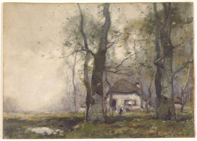 Lodge in the Woods, 1891 (wc paperilla) tekijältä Henry Ward Ranger