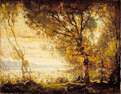 Auringonlasku Mystic-joella, Connecticutissa tekijältä Henry Ward Ranger
