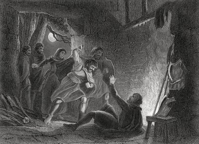 Death of the Earl of Desmond, Thomas Wrightin Irlannin historiasta, julkaistu noin 1854 tekijältä Henry Warren