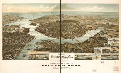 Panoraama Norfolkista ja ympäristöstä 1892. tekijältä Henry Wellge