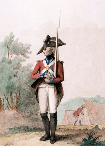 Jalkasotilas, n.1791 (pistekaiverrus) tekijältä Henry William (after) Bunbury