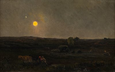 Täysikuu, pikardia (öljy paperille) tekijältä Henry William Banks Davis