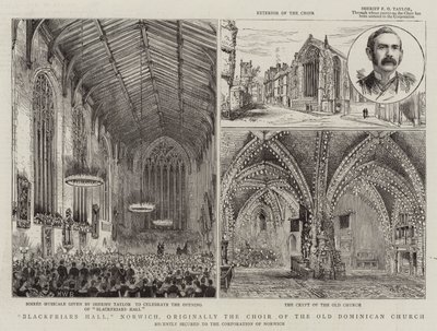 Blackfriars Hall, Norwich, alun perin vanhan dominikaanisen kirkon kuoro tekijältä Henry William Brewer