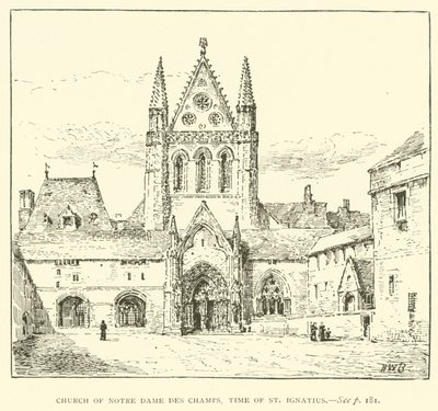 Notre Dame des Champsin kirkko, Pyhän Ignatiuksen aika (kaiverrus) tekijältä Henry William Brewer