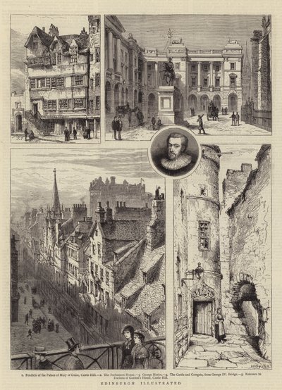 Edinburgh kuvitettu tekijältä Henry William Brewer