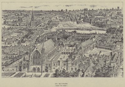 Ely Place, lännestä tekijältä Henry William Brewer