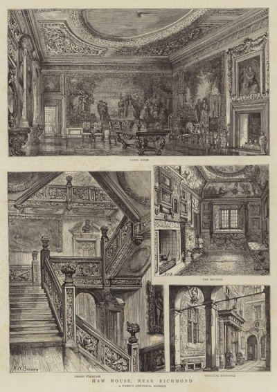 Ham House, lähellä Richmondia tekijältä Henry William Brewer