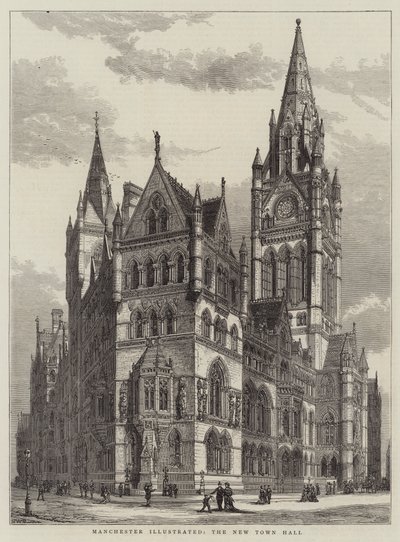 Manchester Illustrated, uusi kaupungintalo tekijältä Henry William Brewer