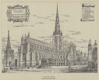 Old St Pauls, koillisesta tekijältä Henry William Brewer