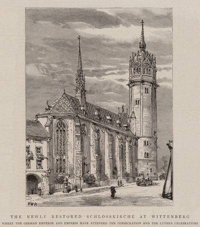 Hiljattain kunnostettu Schlosskirche Wittenbergissä tekijältä Henry William Brewer