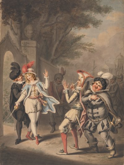 Kaksintaistelu: "Kahdestoista yö", näytös III, kohtaus IV tekijältä Henry William Bunbury
