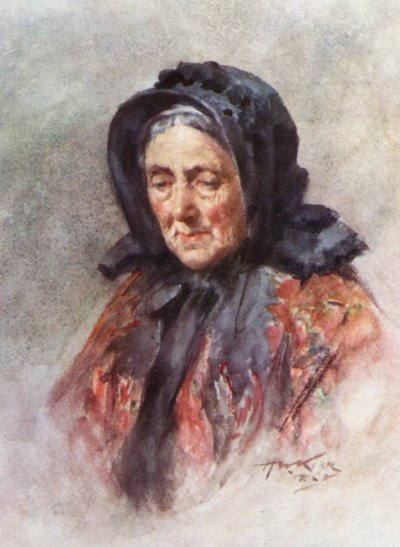 Seurakunnan lehdet: Vanhimman vaimo (väri litho) tekijältä Henry Wright Kerr