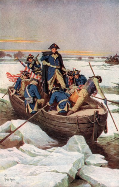George Washington ylittää Delawaren tekijältä Henry after Mosler