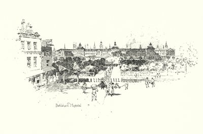 Bethlehem Hospital, Lontoo (litho) tekijältä Herbert (after) Railton