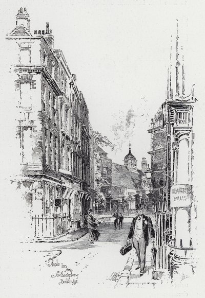 Staple Inn Southampton Buildingsista (kaiverrus) tekijältä Herbert (after) Railton