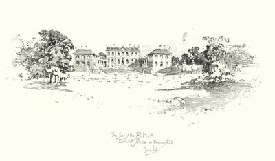Edmund Burken kotipaikka, Beaconsfield (litho) tekijältä Herbert (after) Railton