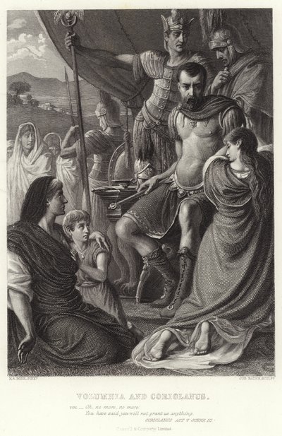 Volumnia ja Coriolanus, Coriolanus, V näytös, kohtaus III. tekijältä Herbert Alfred Bone