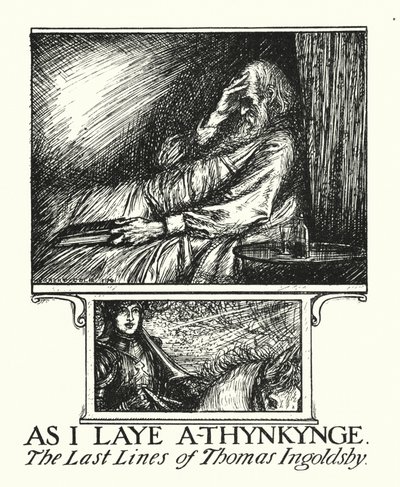 Ingoldsby Legends: I Laye A-thynkynge (litografia): As I Laye A-thynkynge (litografia) tekijältä Herbert Cole
