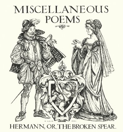 Ingoldsby Legends: Hermann, tai murtunut keihäs (litografia). tekijältä Herbert Cole