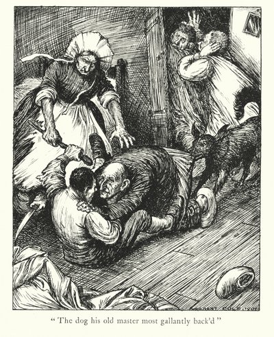 Ingoldsby Legends: Pussimiehen koira (litografia): The Bagman