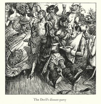 Ingoldsby Legends: Cuthbert (litografia): The Lay of St Cuthbert (litografia) tekijältä Herbert Cole