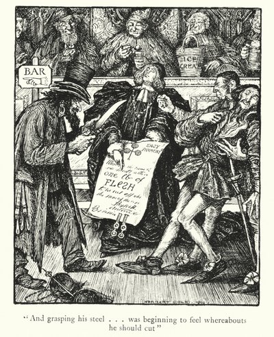 Ingoldsby Legends: Venetsian kauppias (litografia) tekijältä Herbert Cole