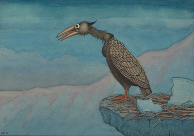 Vastakuoriutunut petolintu, n. 1910 tekijältä Herbert E. Crowley