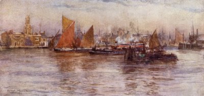 Limehouse Reach (väri litho) tekijältä Herbert Menzies (after) Marshall
