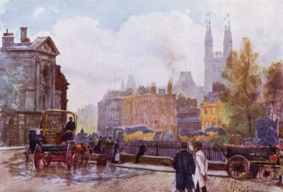 Pyhän Bartolomeuksen aukio (väri litho) tekijältä Herbert Menzies (after) Marshall