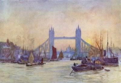 Waterway to London (väri litho) tekijältä Herbert Menzies (after) Marshall