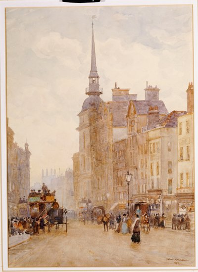 Katse alas Ludgate Hillille St. Paulin portailta, 1900 tekijältä Herbert Menzies Marshall