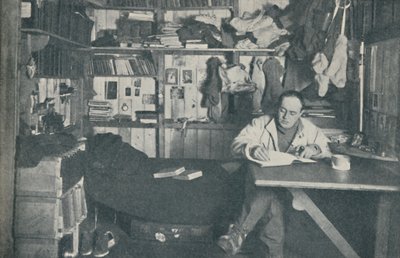 Kapteeni R. F. Scott, R. N. kirjoittaa päiväkirjaansa, vuodelta 1911, 1936. tekijältä Herbert Ponting