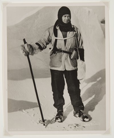 Kapteeni Scott (1868-1912) Terra Nova -retken aikana (1910-13) etelänavalle (bromidiprintti) tekijältä Herbert Ponting