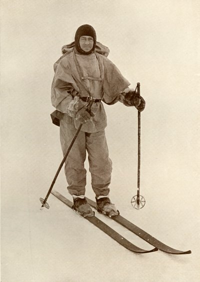 Kapteeni Scott on Ski, c19101913, 1913 tekijältä Herbert Ponting