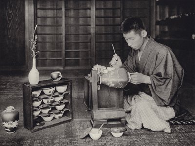 Japani 1920-luvulla: Maalaus Kiinassa (m/w kuva) tekijältä Herbert Ponting