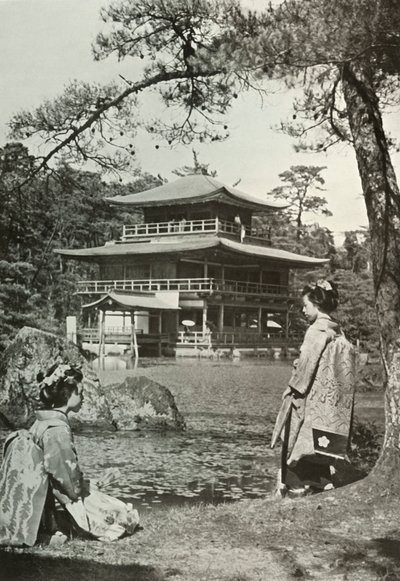 Kinkakuji Kultainen paviljonki, 1910. tekijältä Herbert Ponting