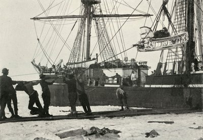 Moottorikelkan laskeutuminen, c19101913, 1913 tekijältä Herbert Ponting