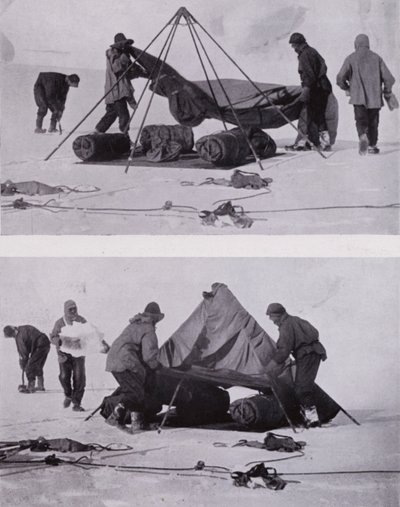 Teltan pystyttäminen (m/w kuva) tekijältä Herbert Ponting