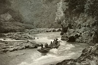 Ammunta Katsura-Gawan koskilla, 1910. tekijältä Herbert Ponting