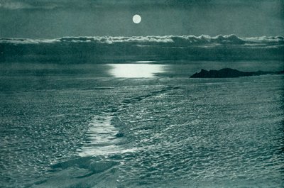 The Barne Glacier: Halkeama ohuella lumisillalla, c19101913, 1913. tekijältä Herbert Ponting