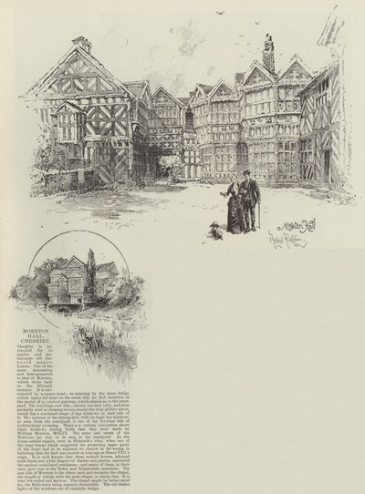 Moreton Hall Cheshiressä tekijältä Herbert Railton