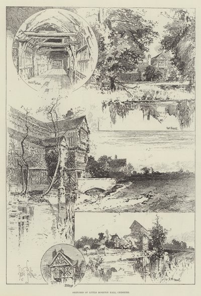 Luonnokset Little Moreton Hallista, Cheshire tekijältä Herbert Railton