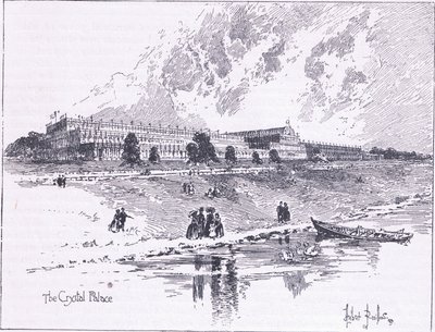 Kristallipalatsi Hyde Parkissa Lontoossa, 1851 jKr. tekijältä Herbert Railton