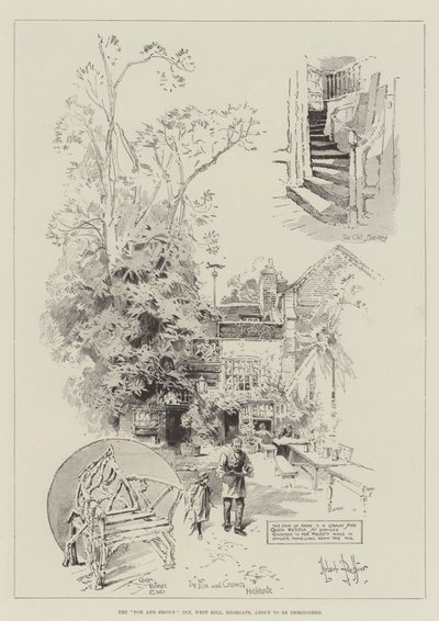 Fox and Crown Inn, West Hill, Highgate, puretaan pian tekijältä Herbert Railton