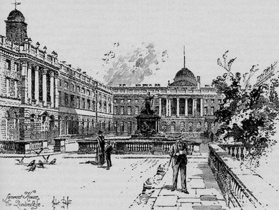 The Quadrangle, Somerset House, 1890 tekijältä Herbert Railton