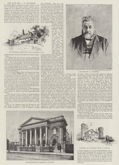 Edesmennyt herra C H Spurgeon tekijältä Herbert Railton