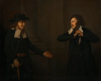 Shylock ja Tubal elokuvasta "The Merchant of Venice" tekijältä Herbert Stoppelaer